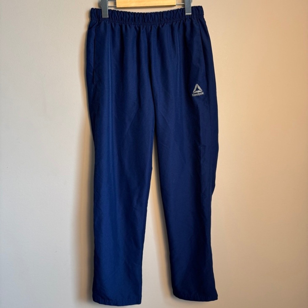 Reebok Speedwick Track Pants Navy Blue Athletic Joggers Womens Size S Activewear